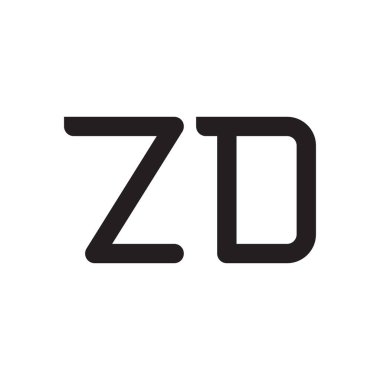 zd ilk harf vektör logo simgesi