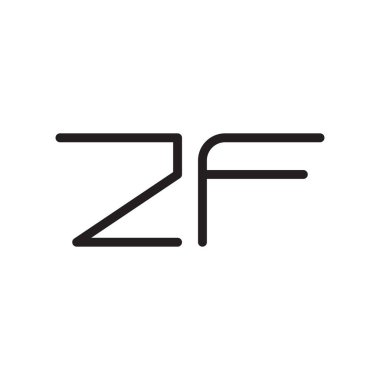 zf ilk harf vektör logo simgesi
