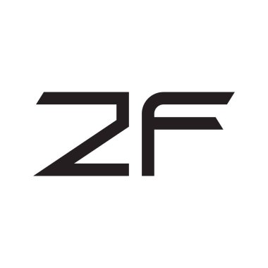 zf ilk harf vektör logo simgesi