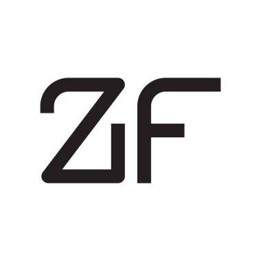 zf ilk harf vektör logo simgesi