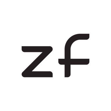 zf ilk harf vektör logo simgesi