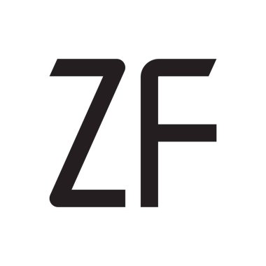 zf ilk harf vektör logo simgesi