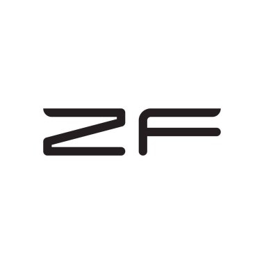 zf ilk harf vektör logo simgesi