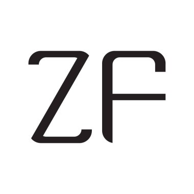 zf ilk harf vektör logo simgesi
