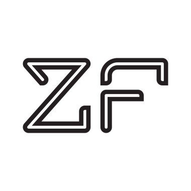 zf ilk harf vektör logo simgesi