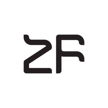 zf ilk harf vektör logo simgesi