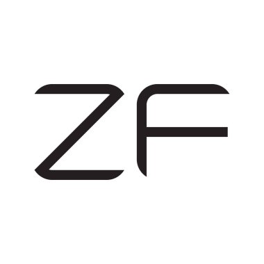 zf ilk harf vektör logo simgesi