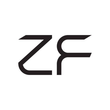 zf ilk harf vektör logo simgesi