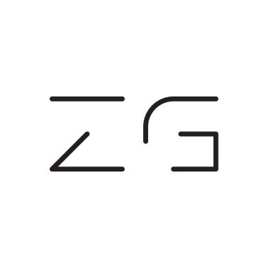 zg ilk harf vektör logo simgesi