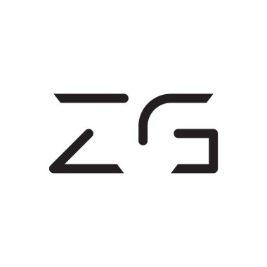 zg ilk harf vektör logo simgesi