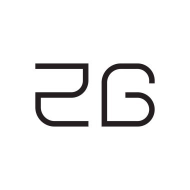 zg ilk harf vektör logo simgesi
