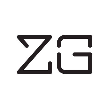 zg ilk harf vektör logo simgesi