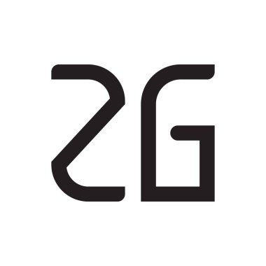 zg ilk harf vektör logo simgesi
