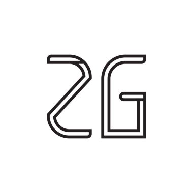 zg ilk harf vektör logo simgesi