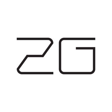 zg ilk harf vektör logo simgesi