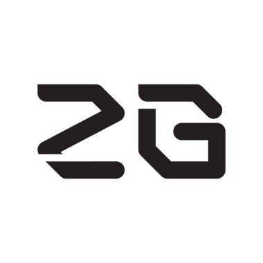 zg ilk harf vektör logo simgesi