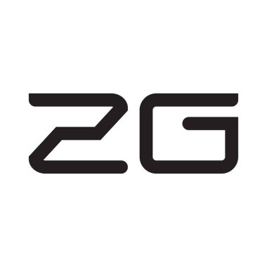 zg ilk harf vektör logo simgesi