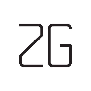 zg ilk harf vektör logo simgesi