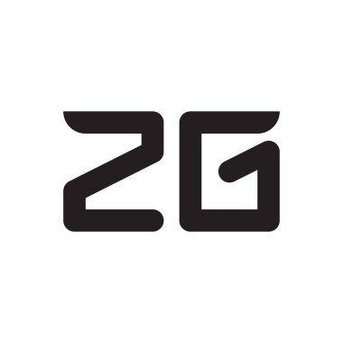 zg ilk harf vektör logo simgesi