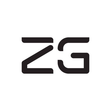 zg ilk harf vektör logo simgesi