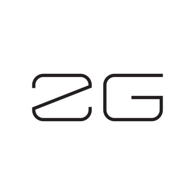 zg ilk harf vektör logo simgesi