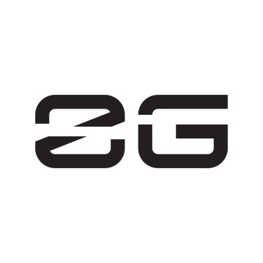 zg ilk harf vektör logo simgesi