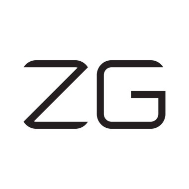 zg ilk harf vektör logo simgesi