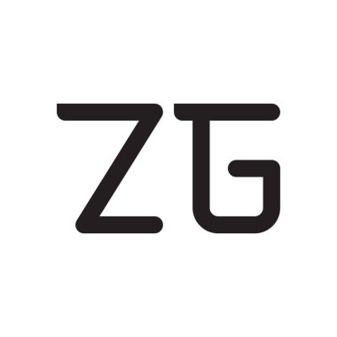 zg ilk harf vektör logo simgesi