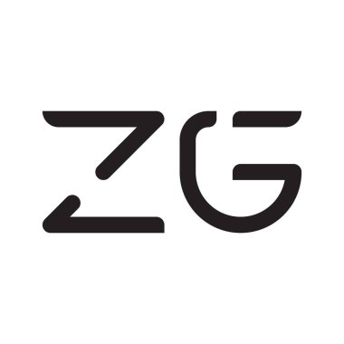 zg ilk harf vektör logo simgesi