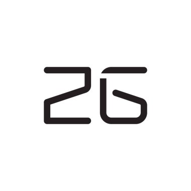 zg ilk harf vektör logo simgesi