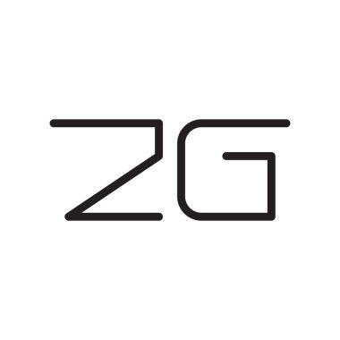 zg ilk harf vektör logo simgesi