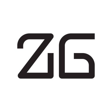 zg ilk harf vektör logo simgesi