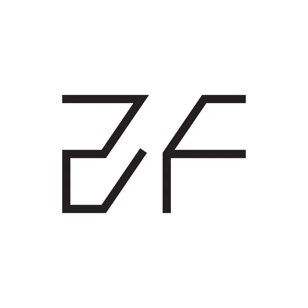 Zf初期文字ベクトルロゴアイコン — ストックベクタ