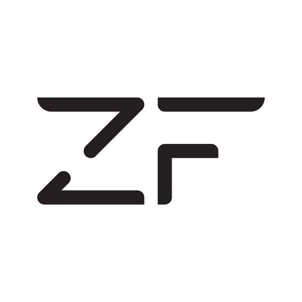 Zf初期文字ベクトルロゴアイコン — ストックベクタ