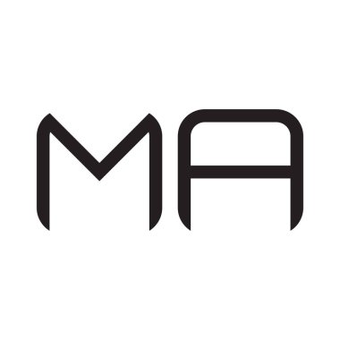 ma ilk harf vektör logo simgesi