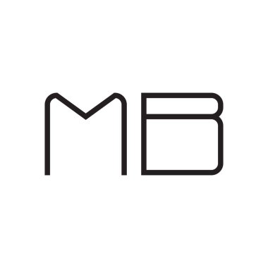 mb ilk harf vektör logosu simgesi