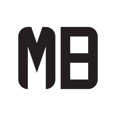 mb ilk harf vektör logosu simgesi