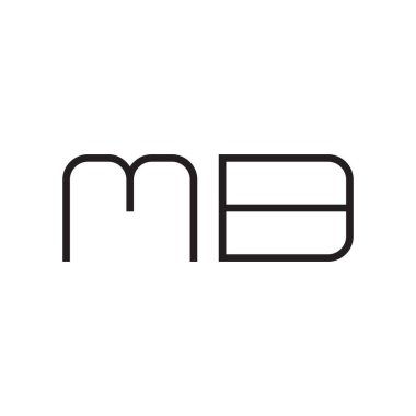 mb ilk harf vektör logosu simgesi