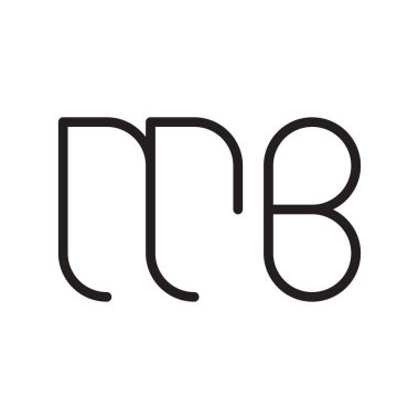 mb ilk harf vektör logosu simgesi