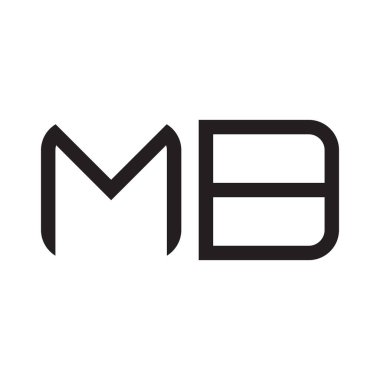 mb ilk harf vektör logosu simgesi