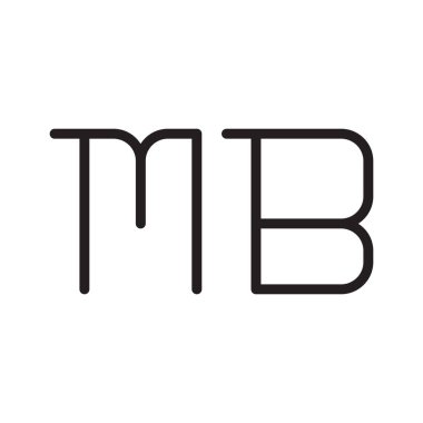 mb ilk harf vektör logosu simgesi