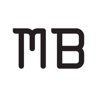 mb ilk harf vektör logosu simgesi