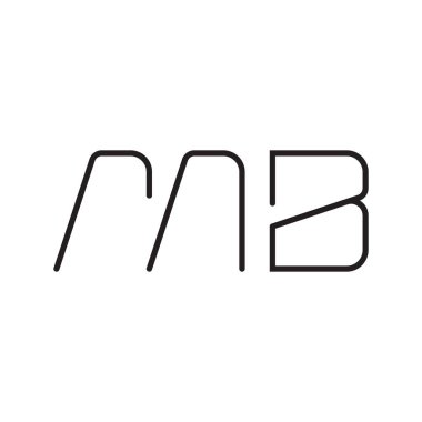 mb ilk harf vektör logosu simgesi