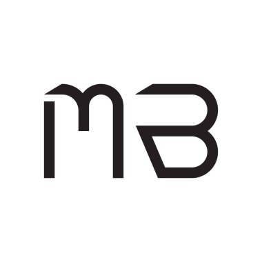 mb ilk harf vektör logosu simgesi
