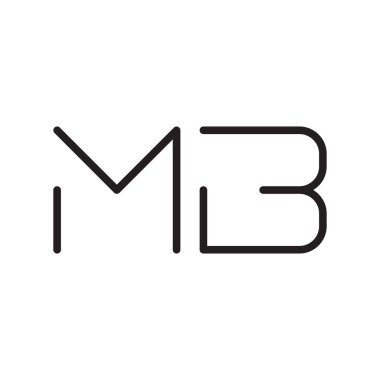 mb ilk harf vektör logosu simgesi