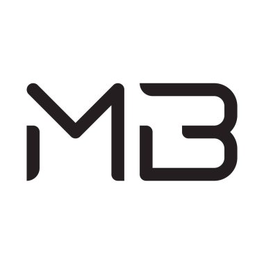 mb ilk harf vektör logosu simgesi