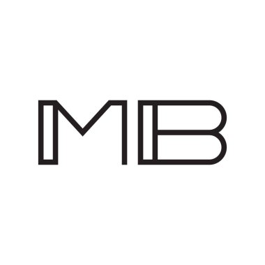 mb ilk harf vektör logosu simgesi