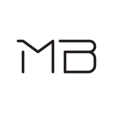 mb ilk harf vektör logosu simgesi