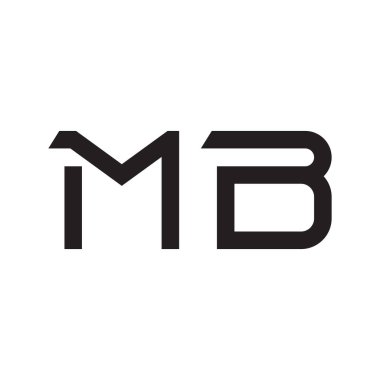 mb ilk harf vektör logosu simgesi