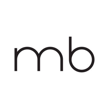mb ilk harf vektör logosu simgesi